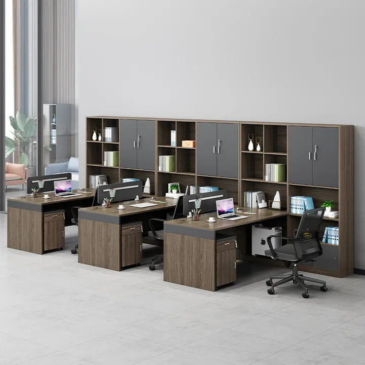 Greenwich Executive Office Set - Complete executive room with desk, storage wall and meeting table